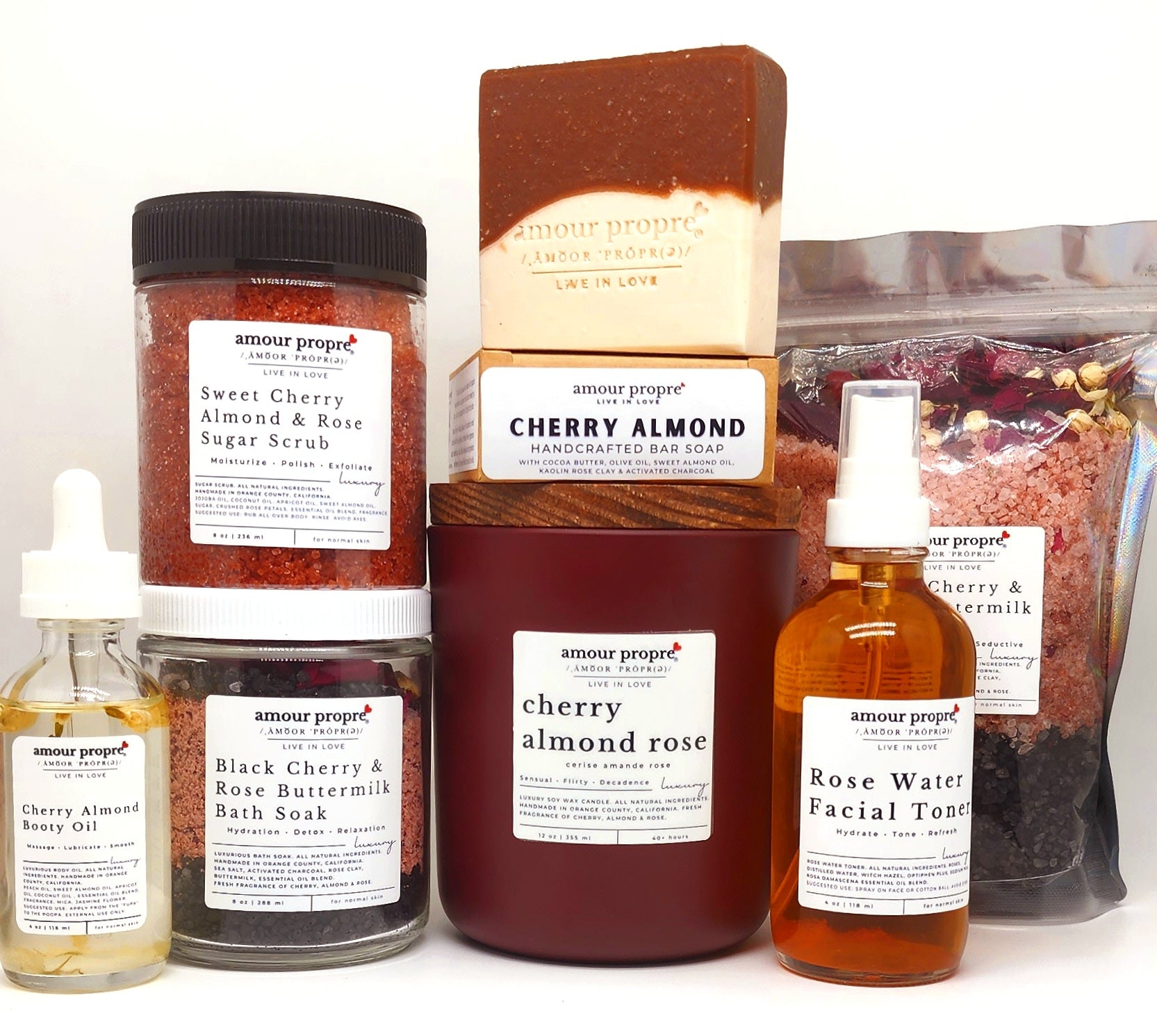 Cherry Almond Spa Gift Box Sets