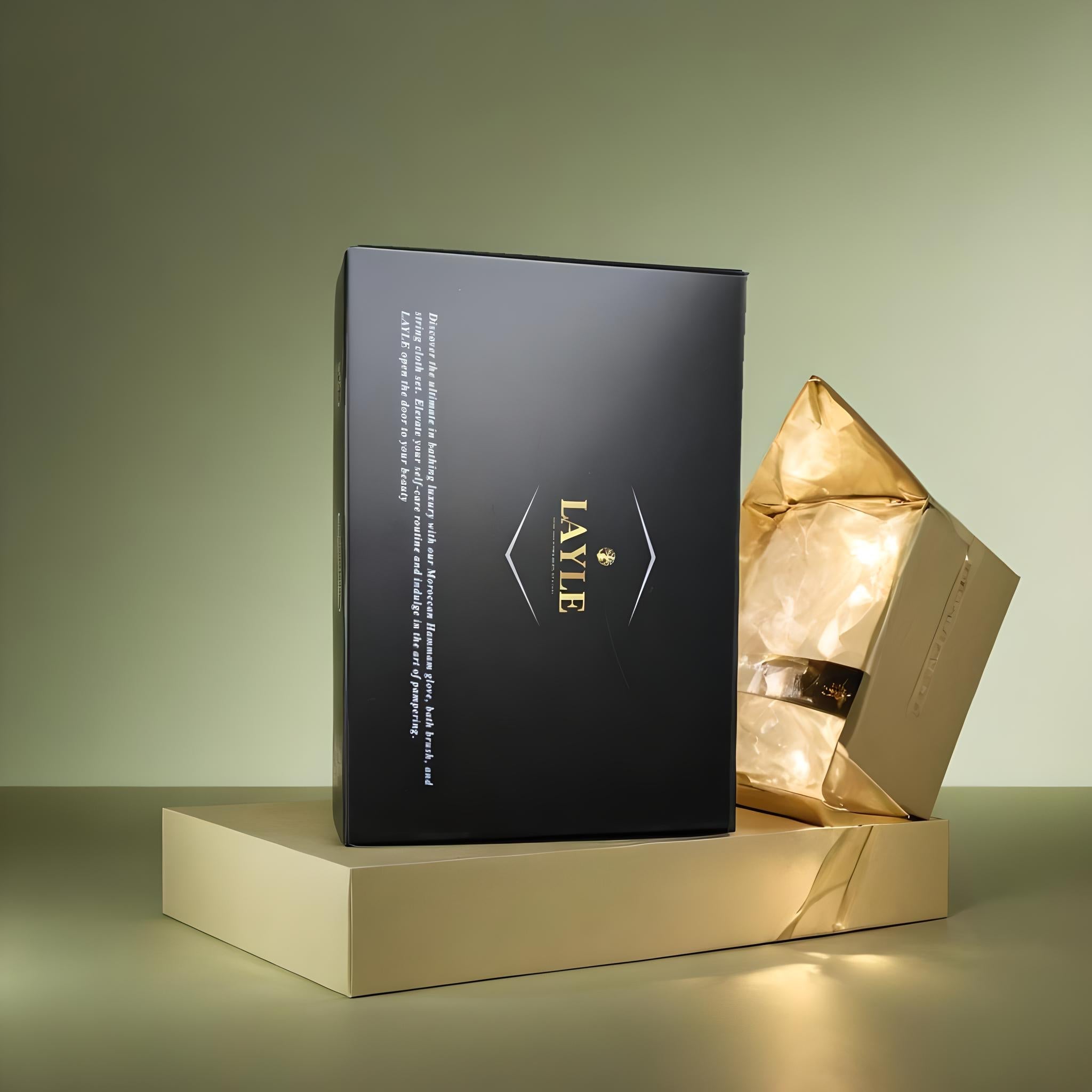 Moroccan Bath Glove & Loofah Set